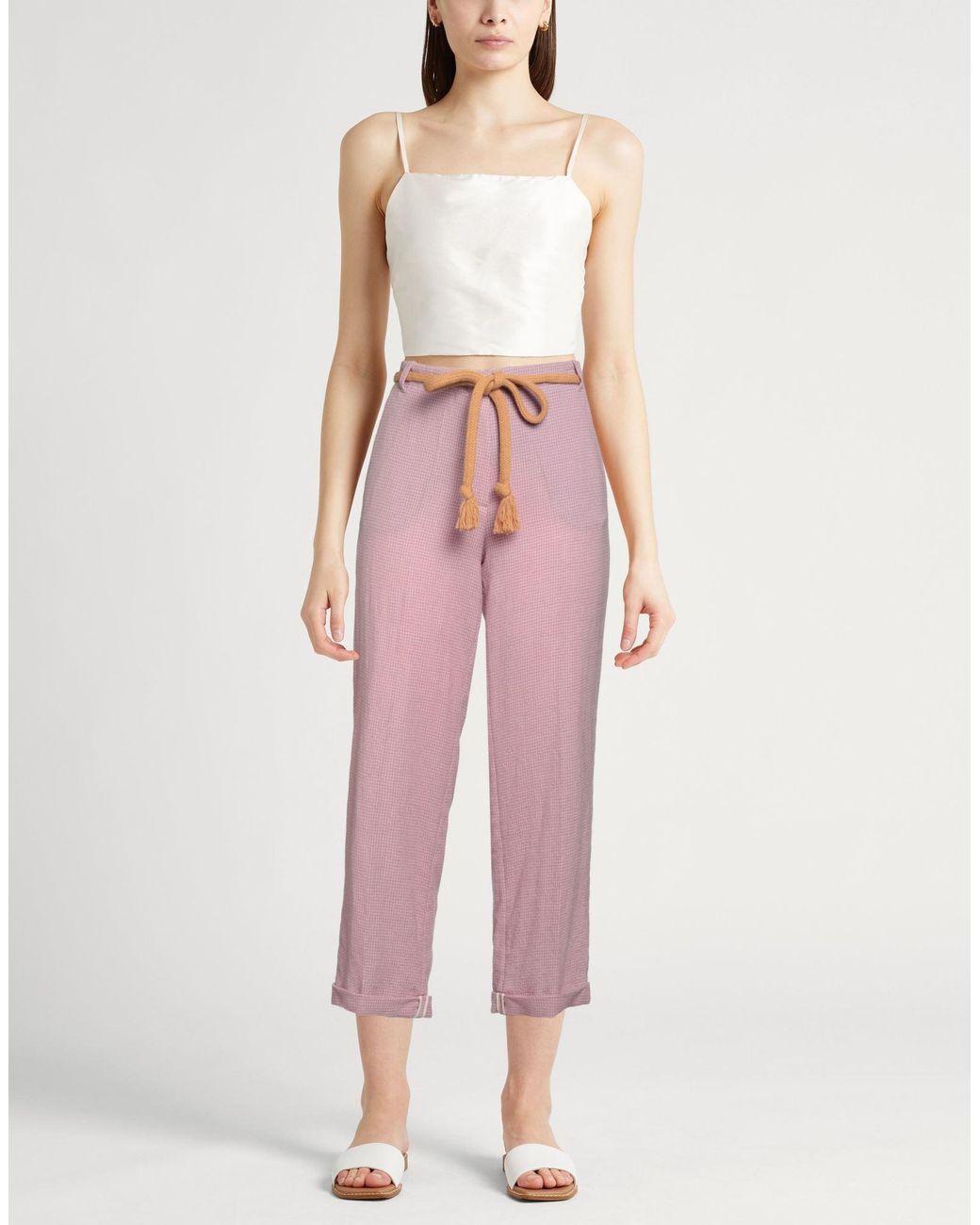 Alysi Pink Chocolat Pants Virgin Wool