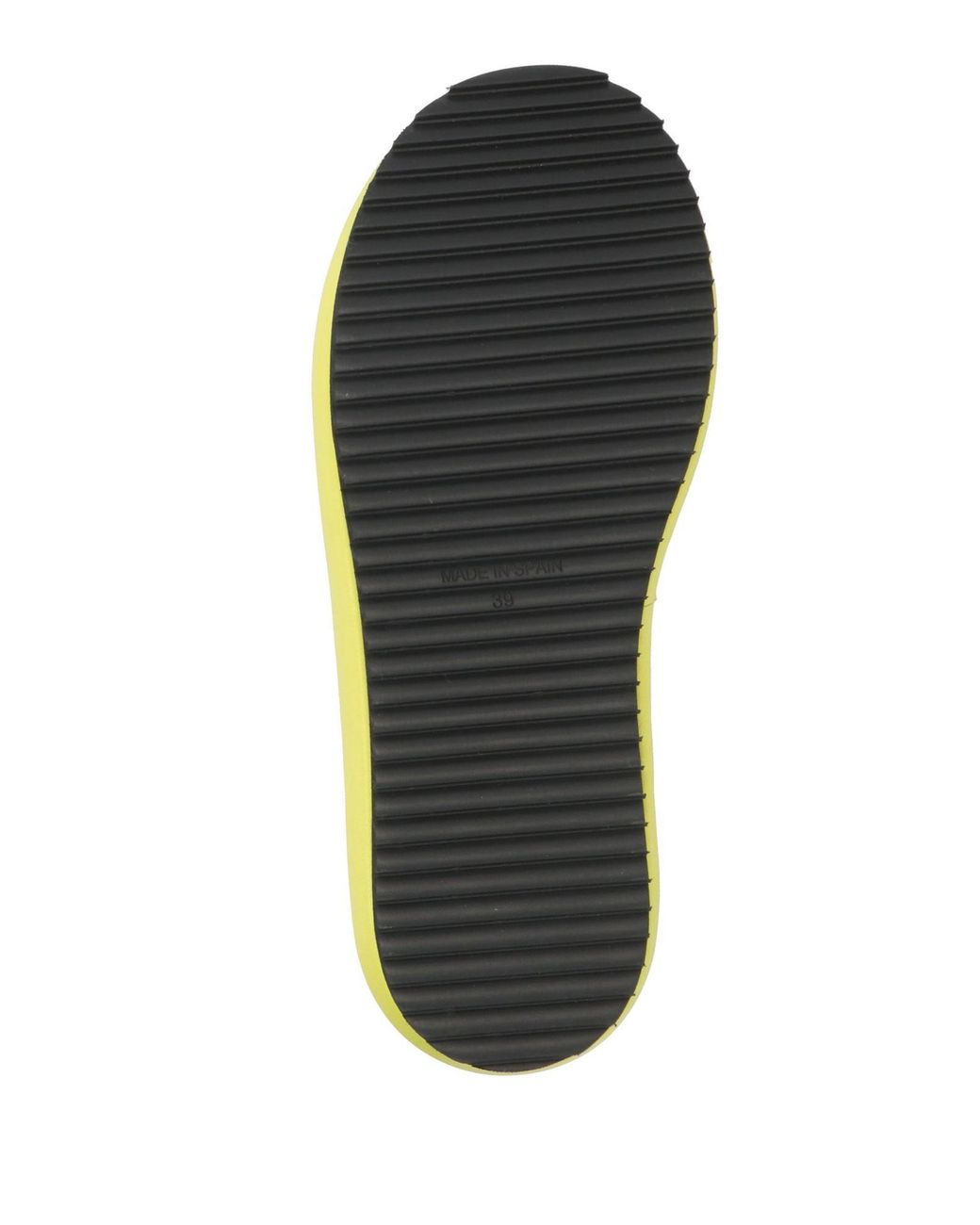 Pollini Yellow Lime Sandals Leather