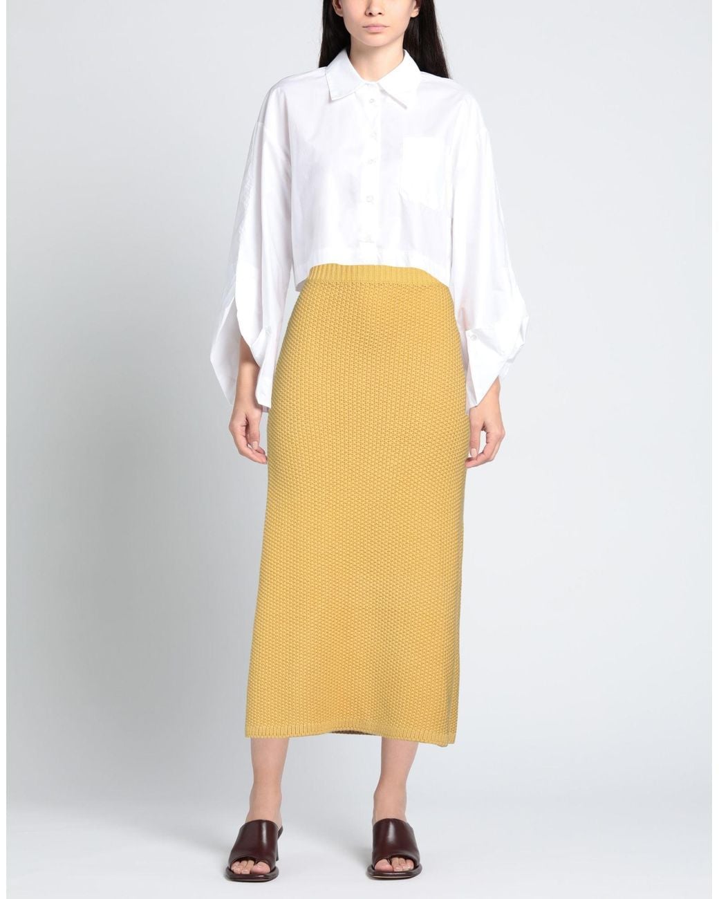 Chloé Yellow Midi Skirt