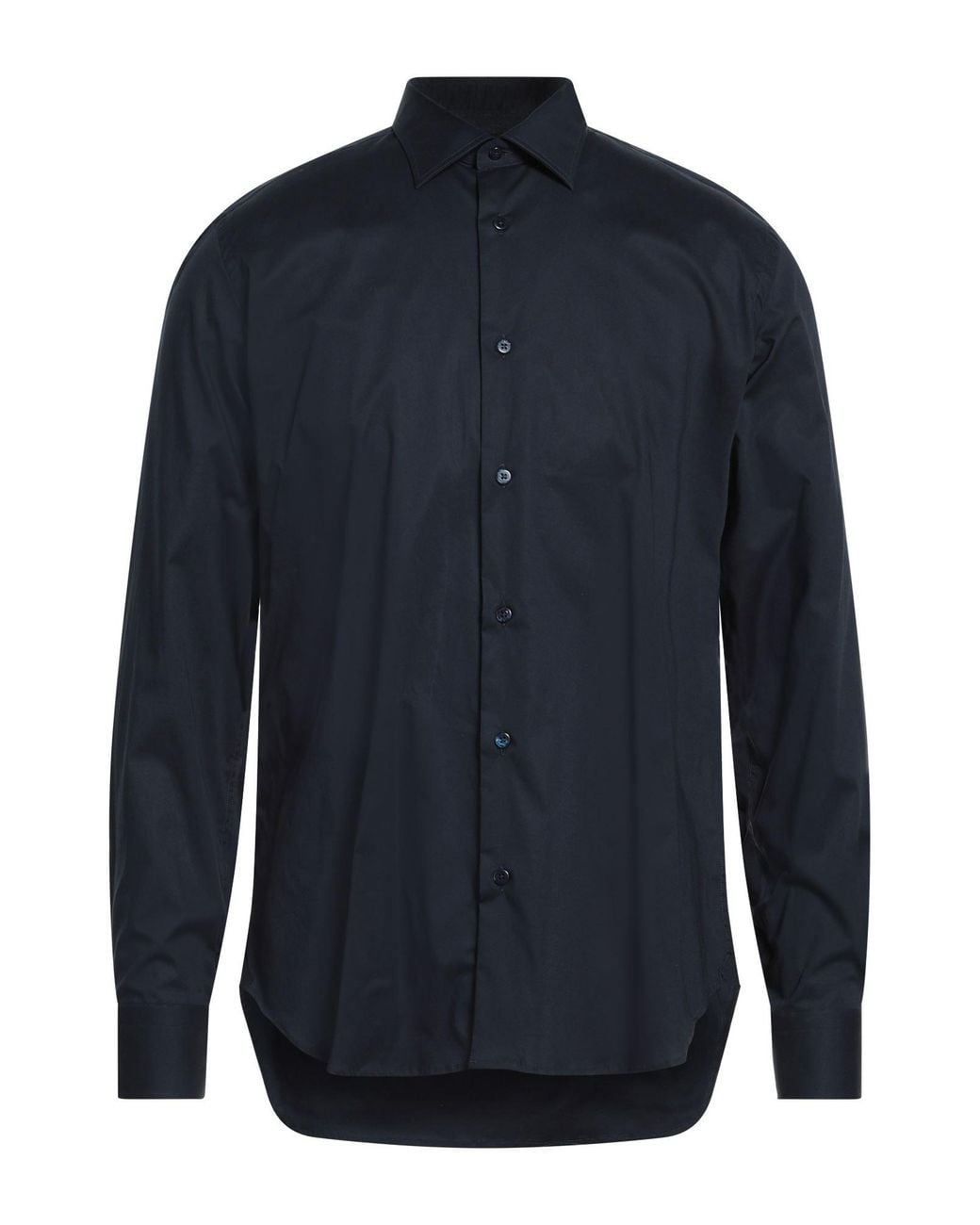 Agho Blue Midnight Shirt Cotton, Elastane for men