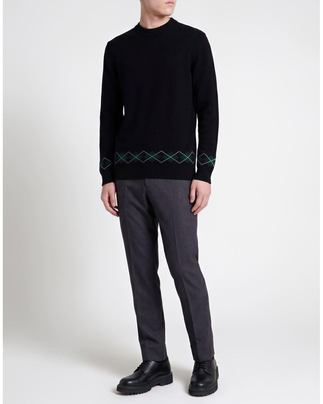 Liu Jo Black Sweater Wool, Polyamide for men