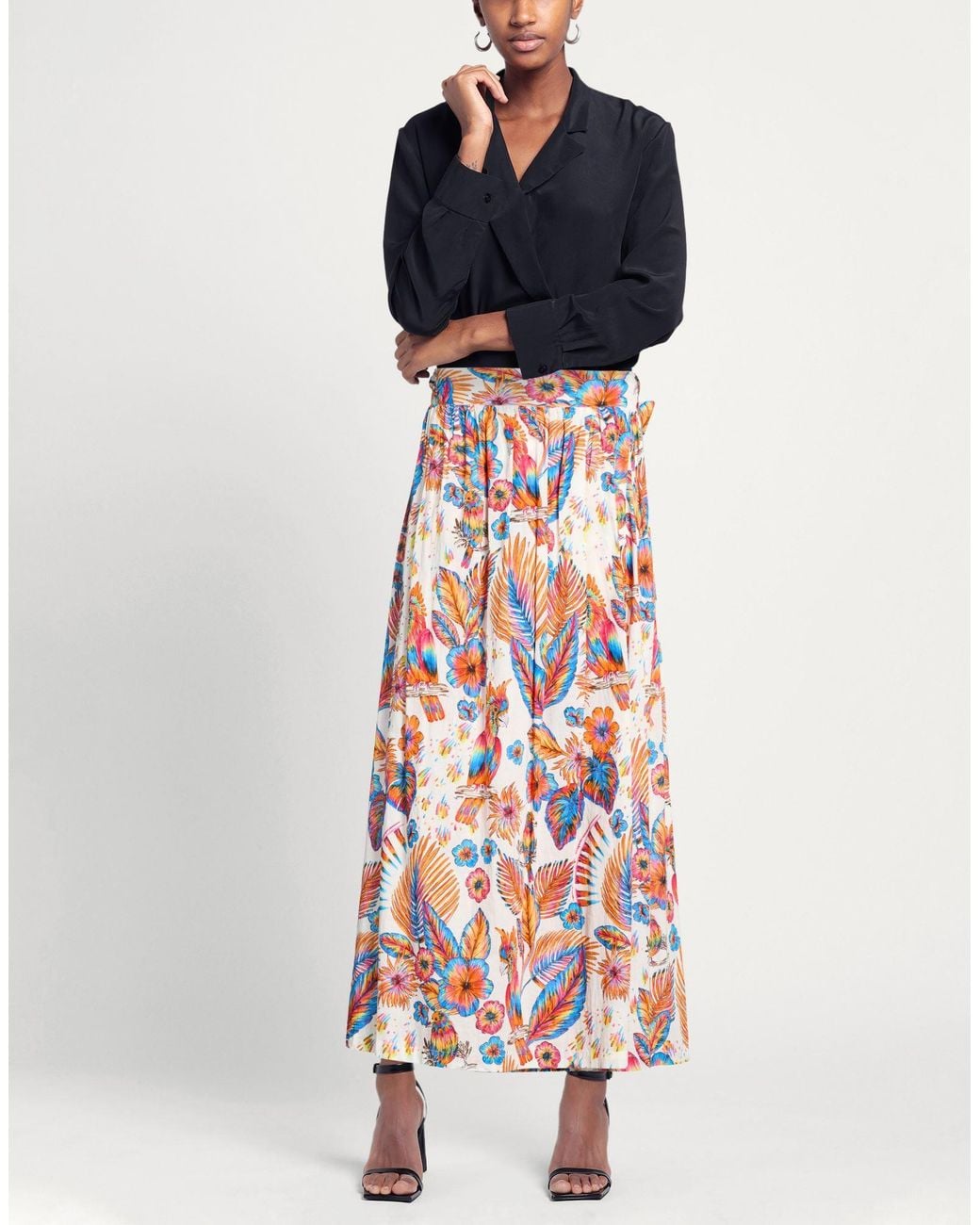 CONNOR & BLAKE White Maxi Skirt Cotton