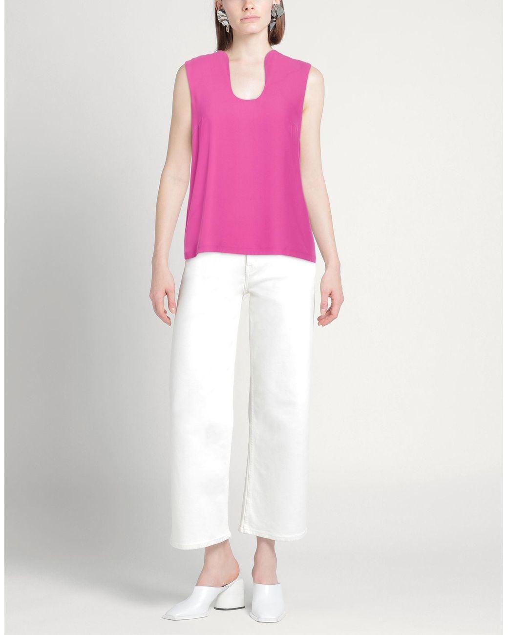 Compagnia Italiana Pink Fuchsia Top Polyester, Elastane