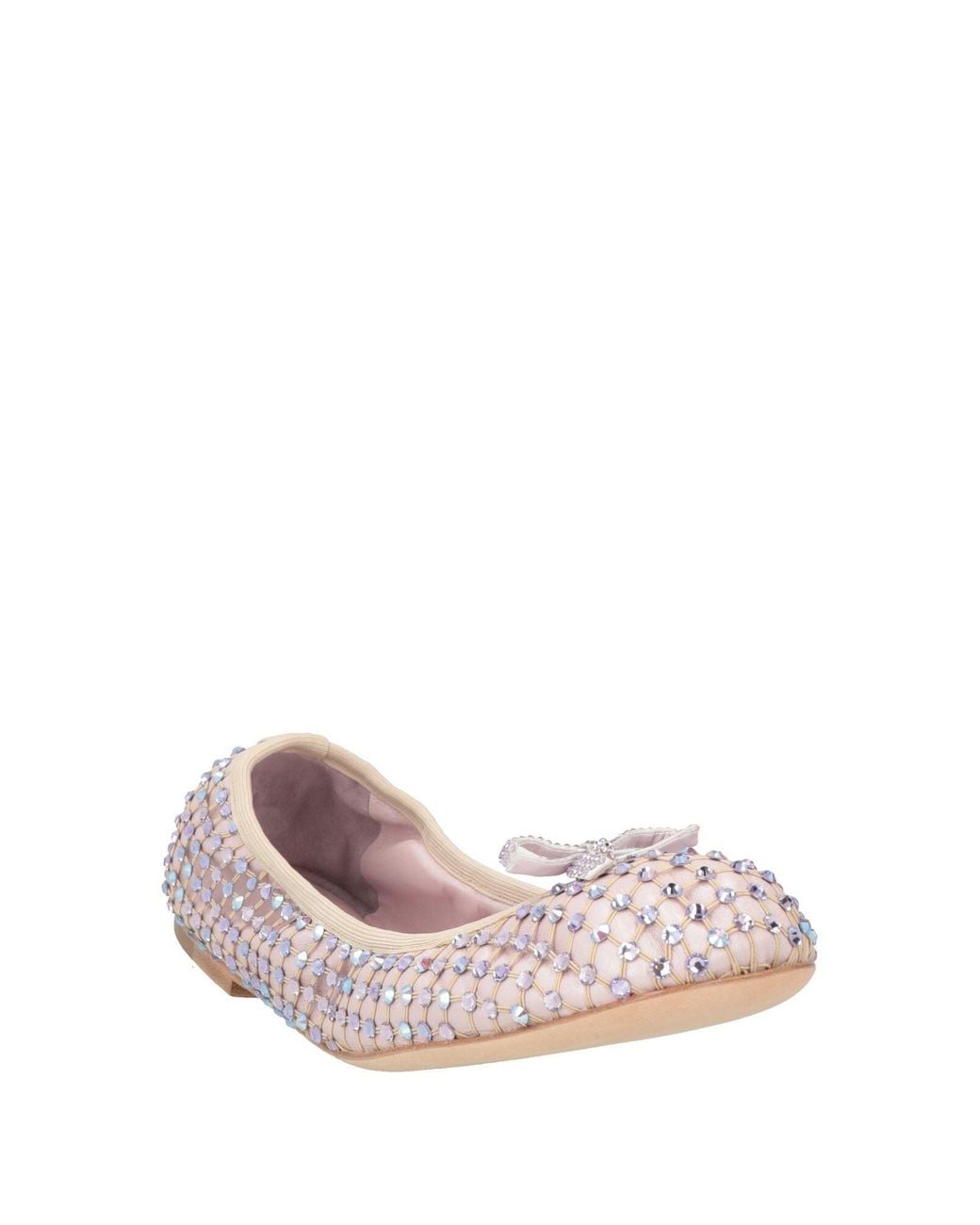 Rene Caovilla Pink Ballet Flats Leather