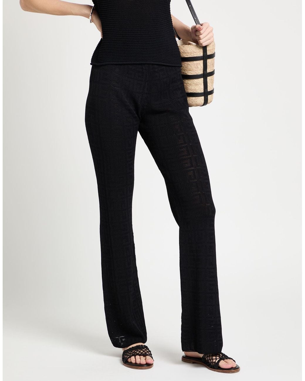 Givenchy Black Pants Viscose, Polyamide, Polyester