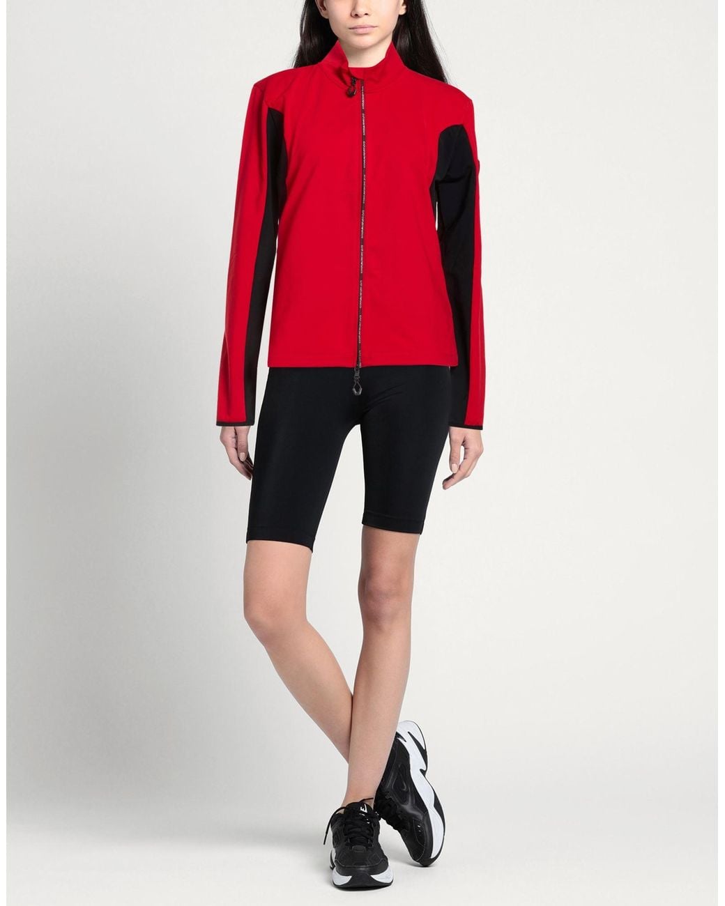EA7 Red Sweatshirt Polyester, Elastane
