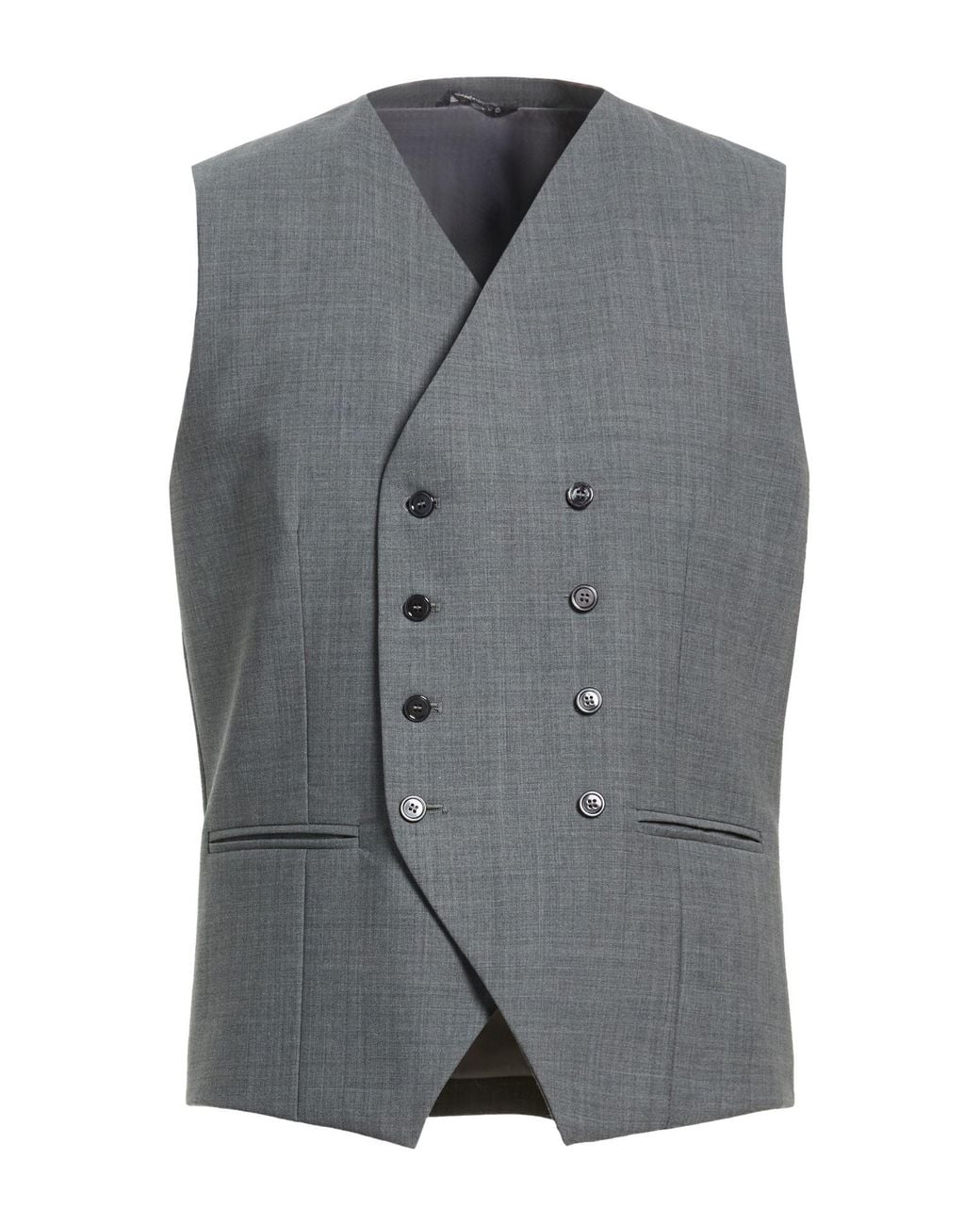 Daniele Alessandrini Gray Tailored Vest Wool, Polyester, Elastane for men