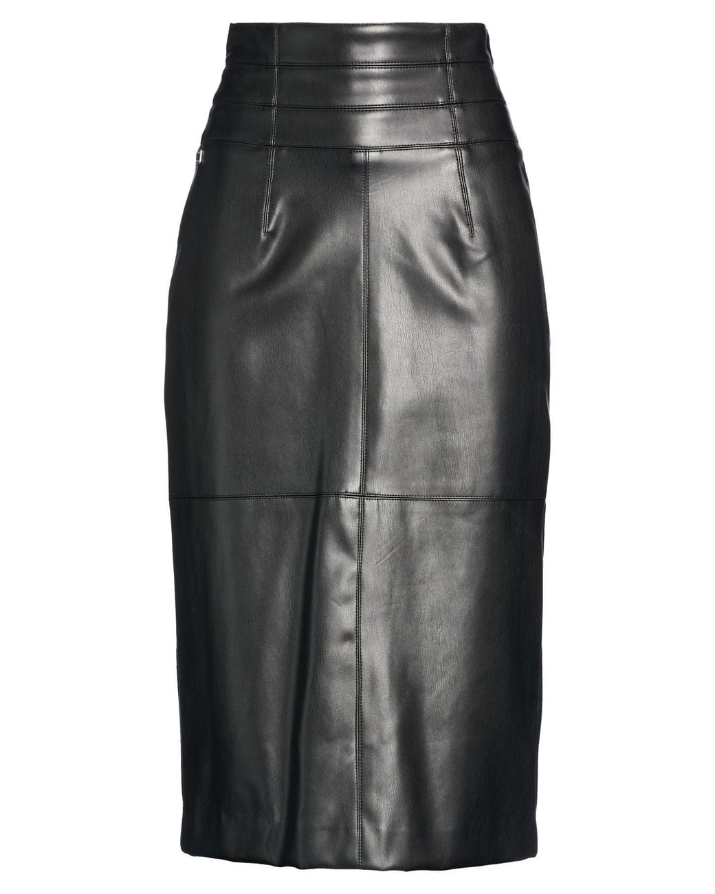 Manila Grace Black Midi Skirt
