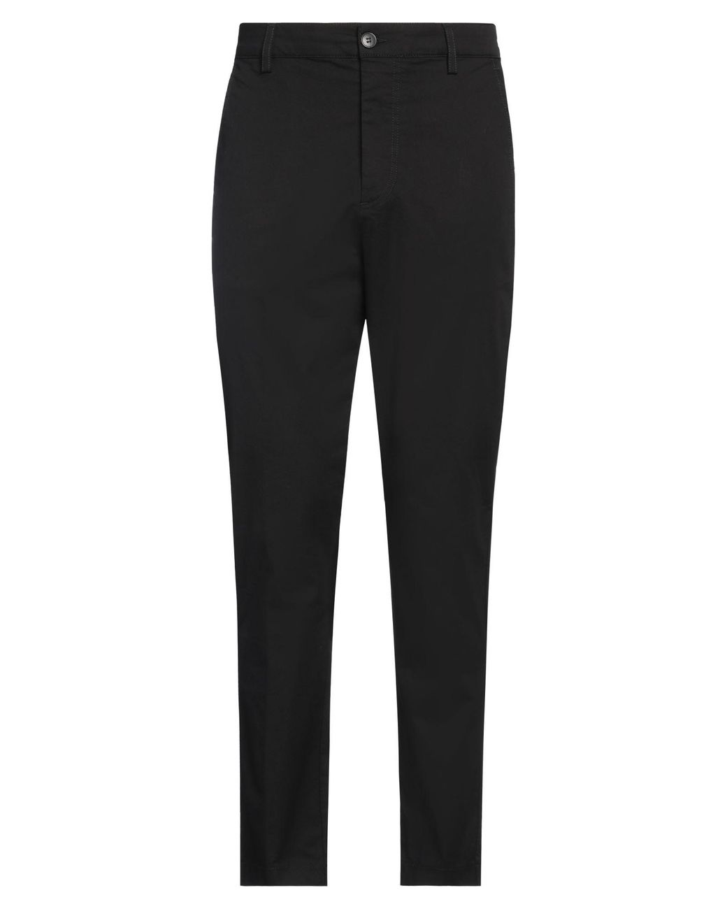 Brian Dales Black Pants Cotton, Elastane for men