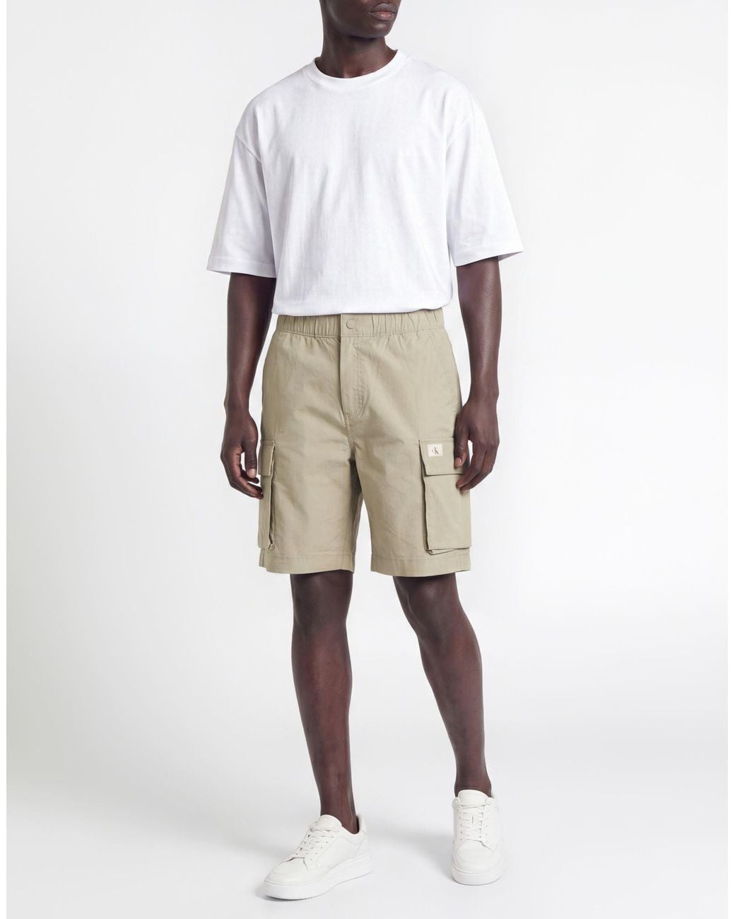 Calvin Klein Natural Shorts & Bermuda Shorts Cotton, Elastane for men