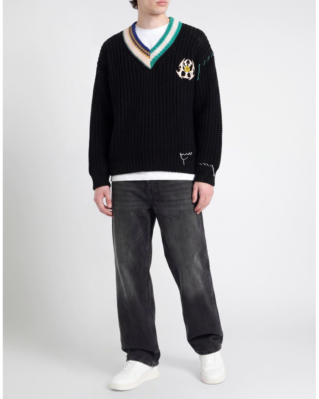 Barrow Blue Sweater Acrylic, Wool for men