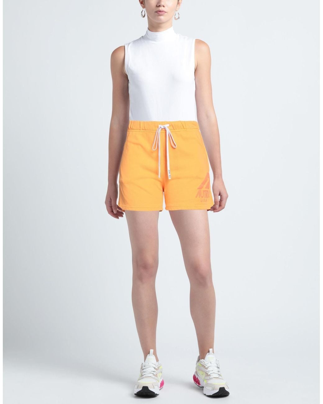 Autry Orange Shorts & Bermuda Shorts Cotton
