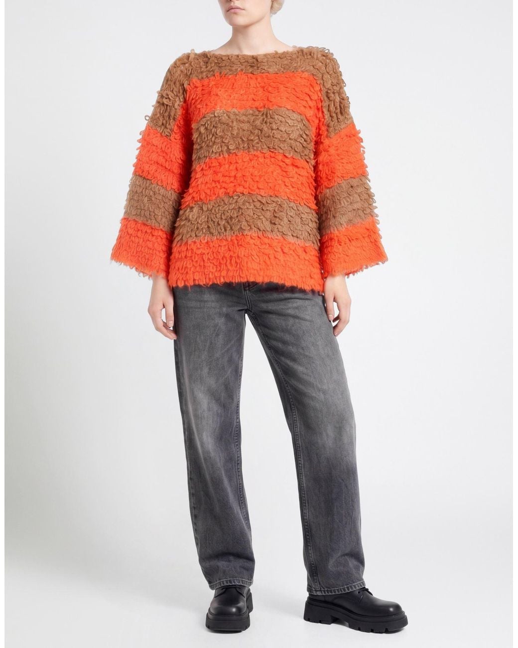 Jucca Orange Sweater Acrylic, Polyamide, Mohair Wool