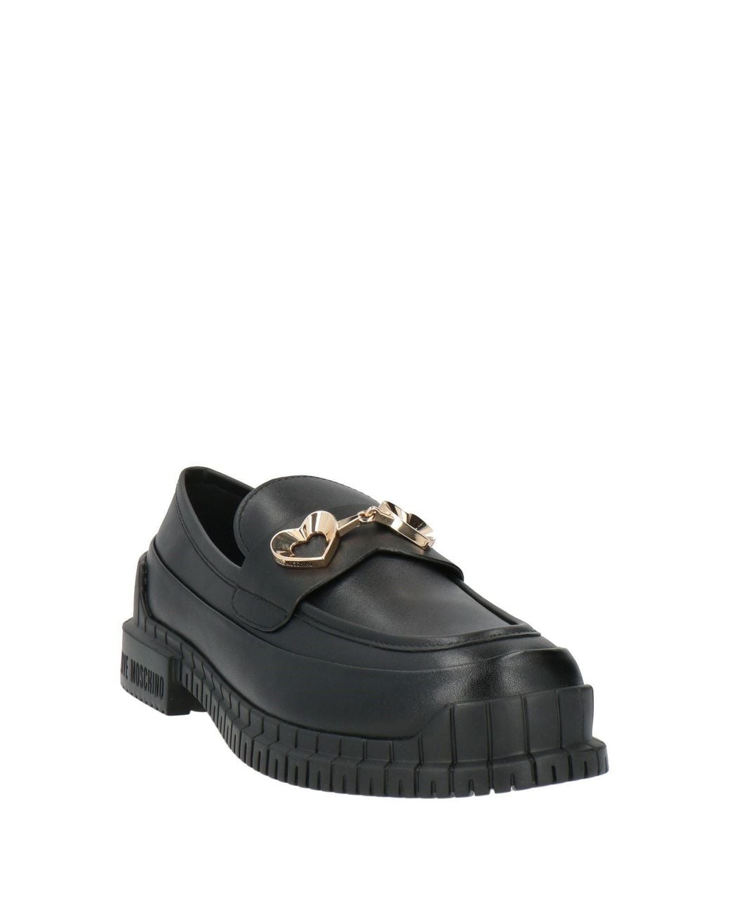 Love Moschino Black Loafers Calfskin