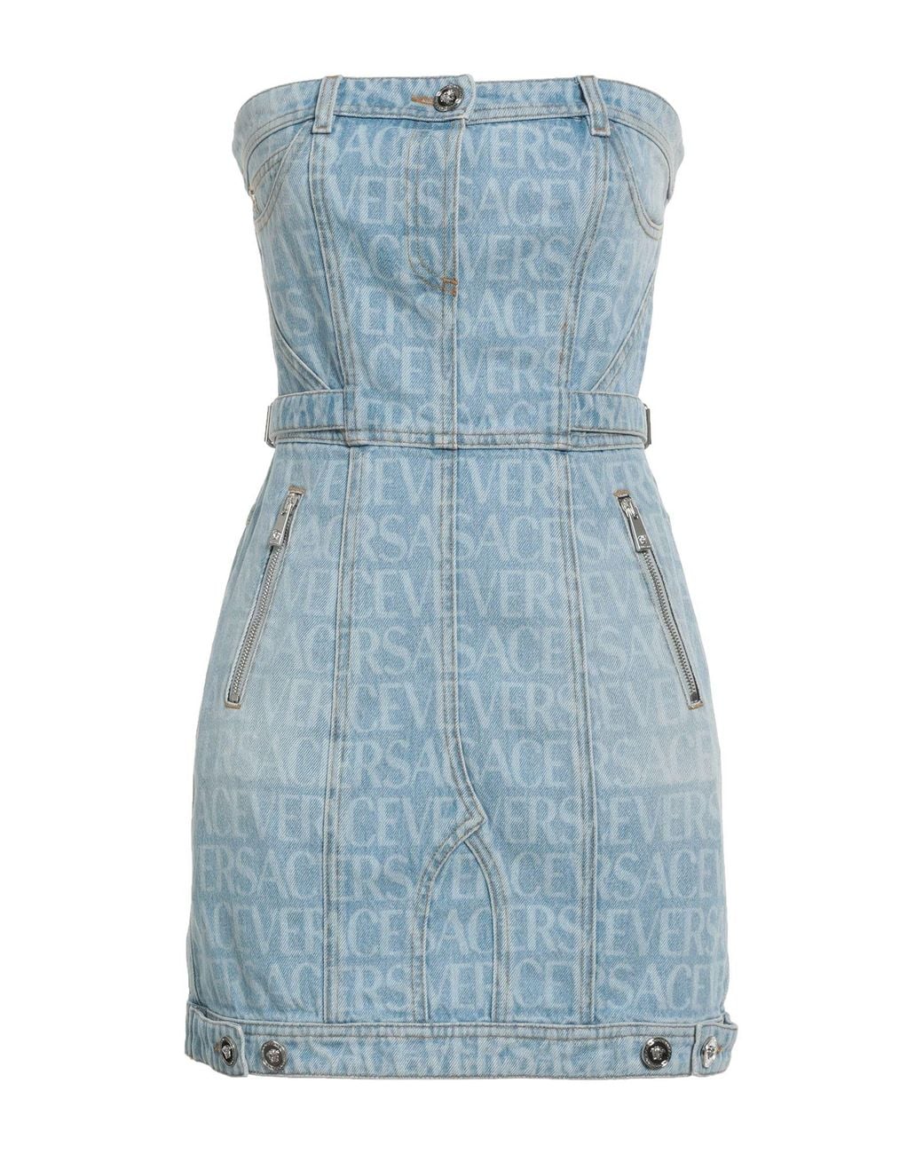 Versace Blue Mini Dress