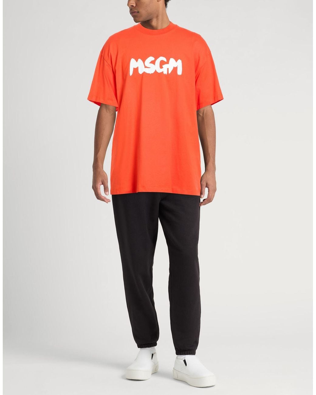 MSGM Orange T-Shirt for men