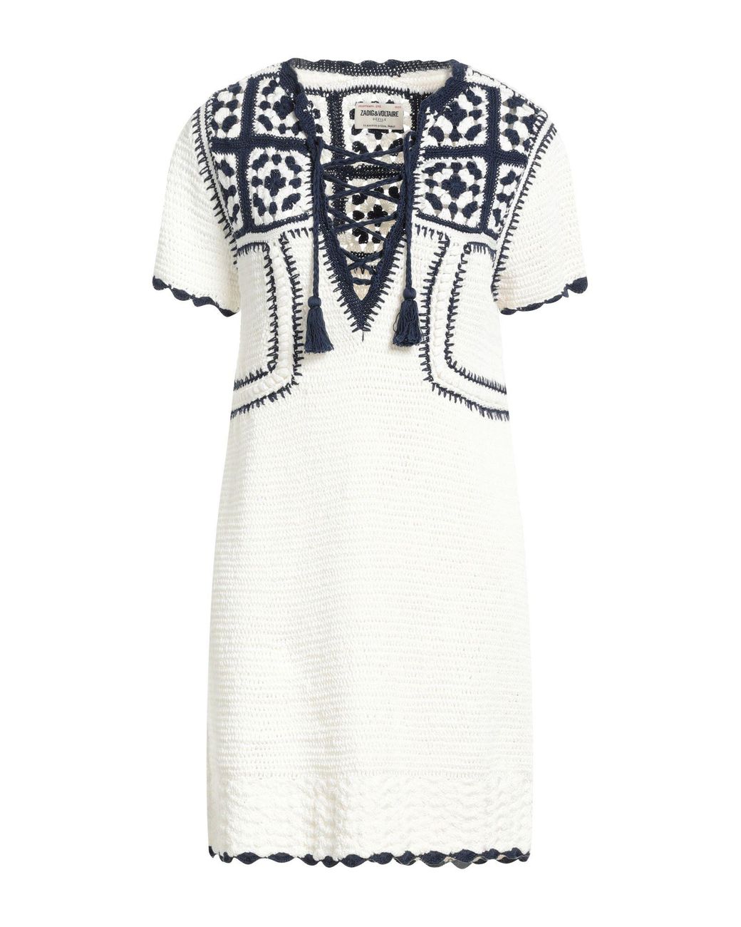 Zadig & Voltaire White Mini Dress Cotton