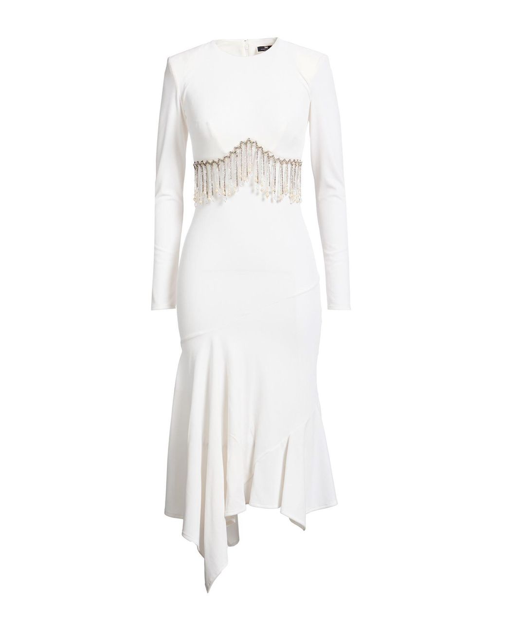 Elisabetta Franchi White Maxi Dress Polyester, Elastane