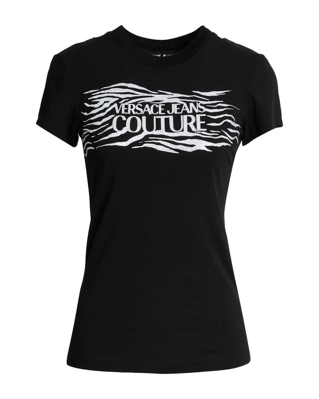 Versace Jeans Couture Black T-Shirt Cotton, Elastane
