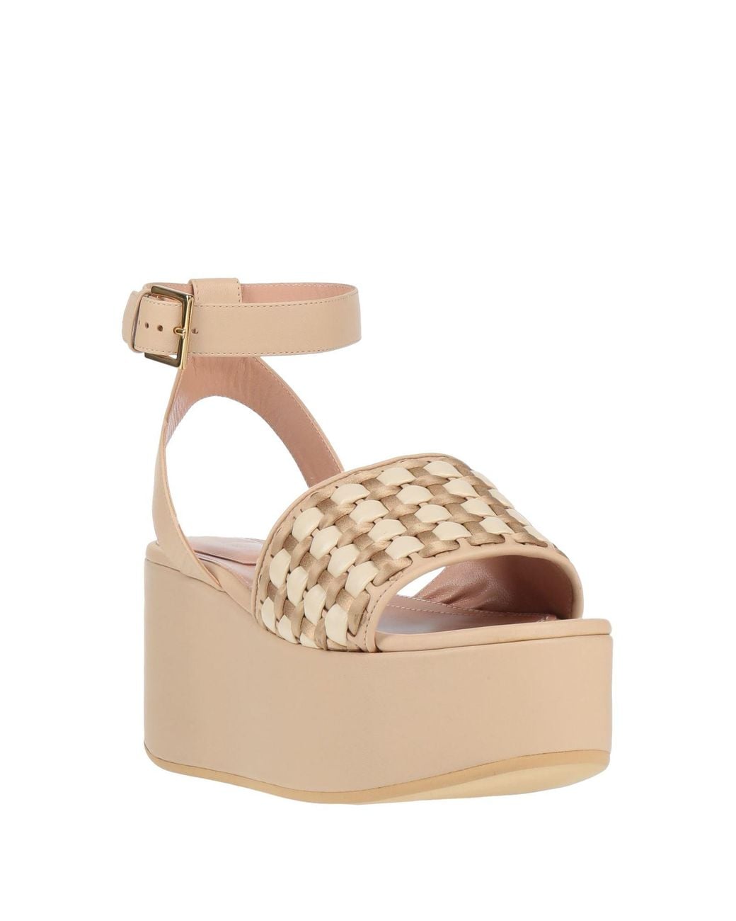 Alberta Ferretti Natural Sandals Leather