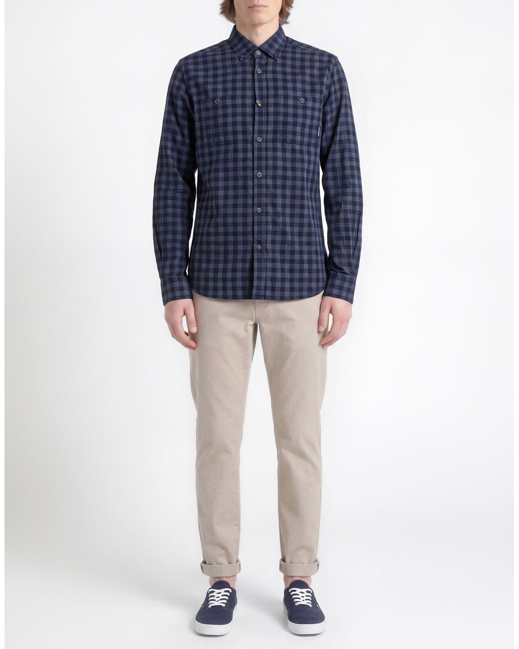 North Sails Blue Shirt Cotton, Elastane for men