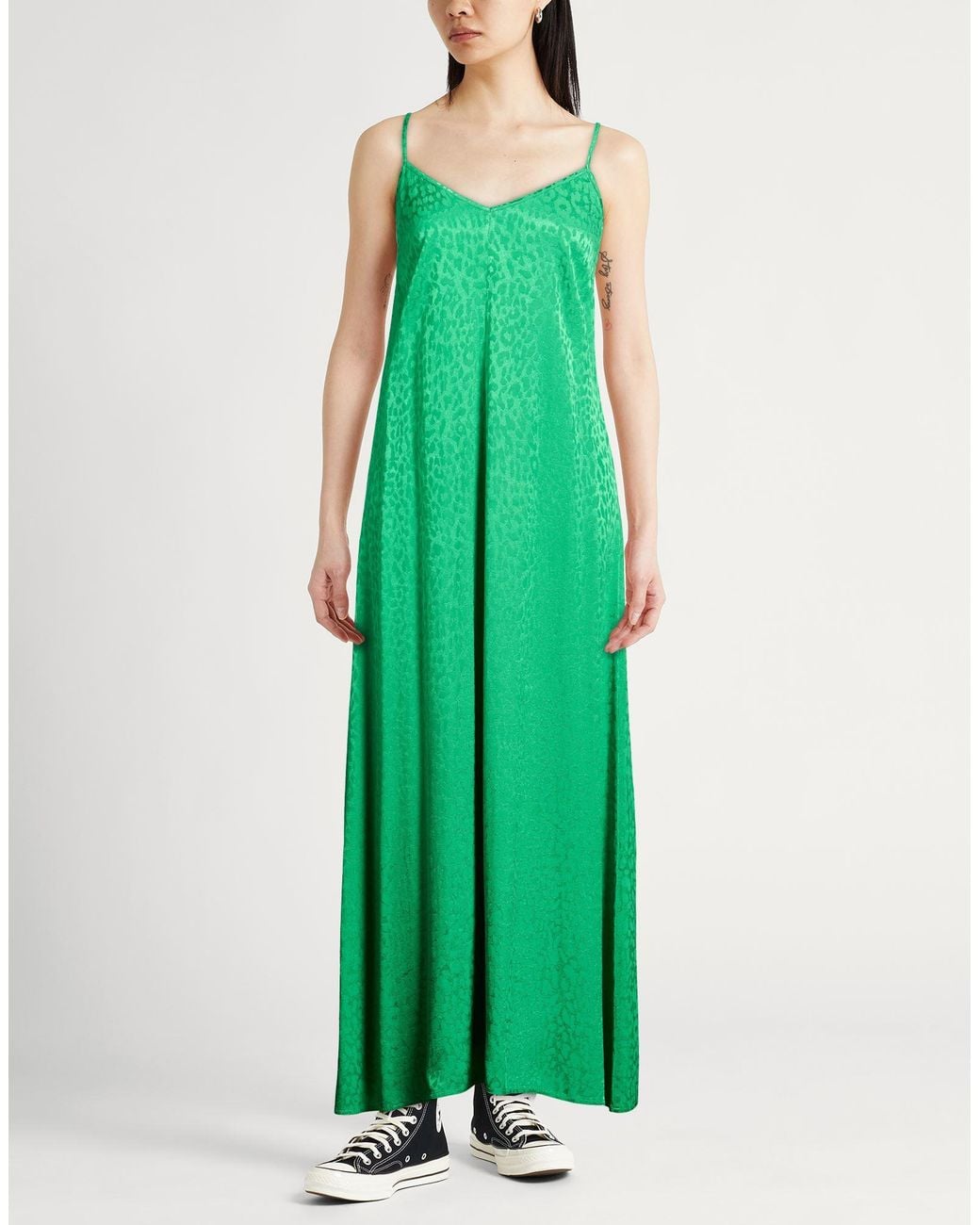Jucca Green Maxi Dress Viscose