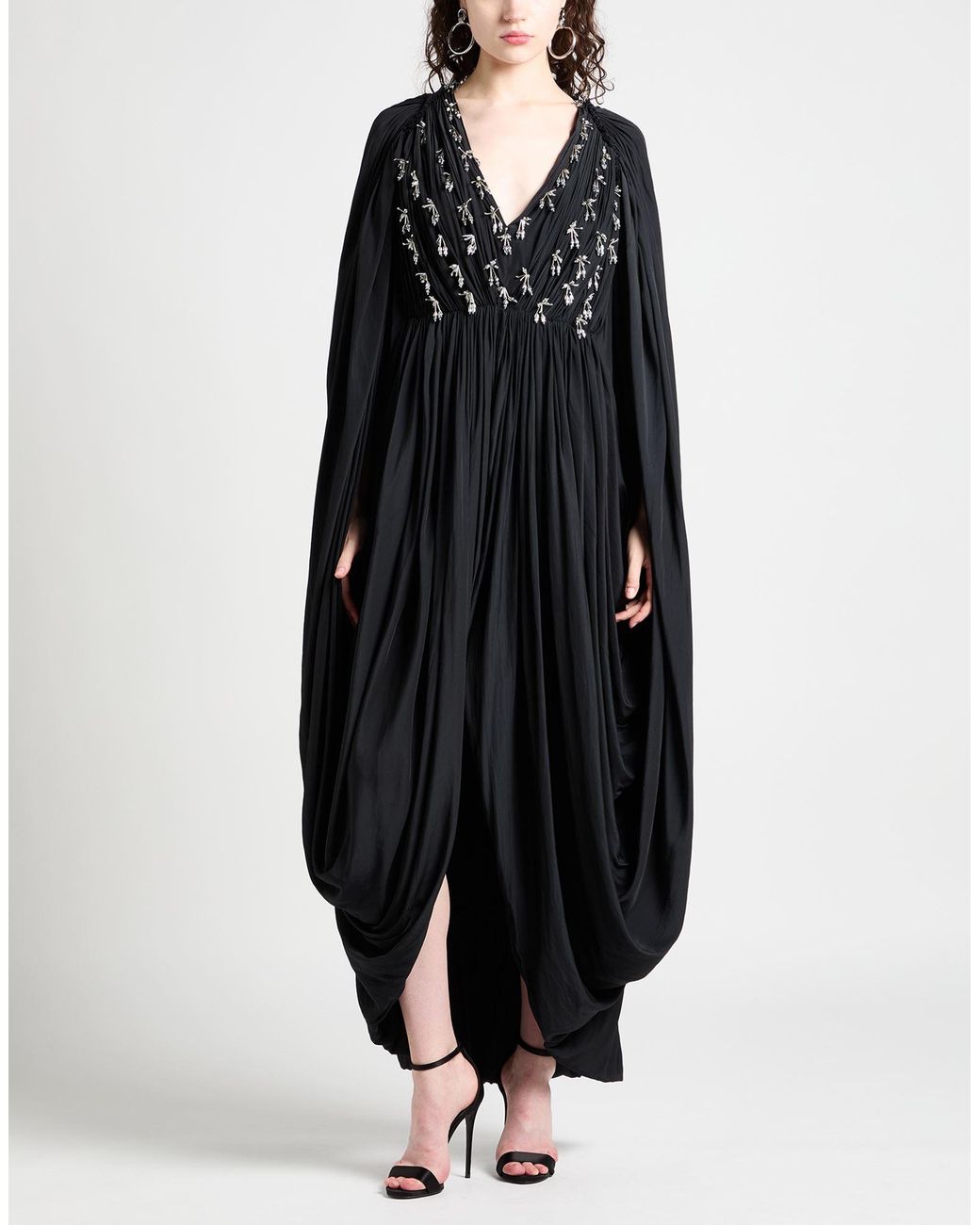 Lanvin Black Maxi Dress Polyester