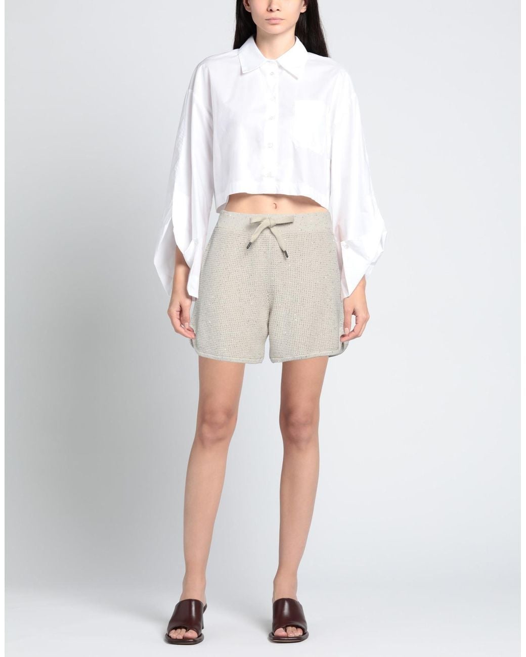 Brunello Cucinelli Gray Shorts & Bermuda Shorts