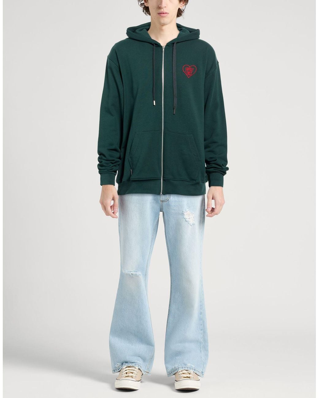 FAMILY FIRST Green Sweatshirt for men