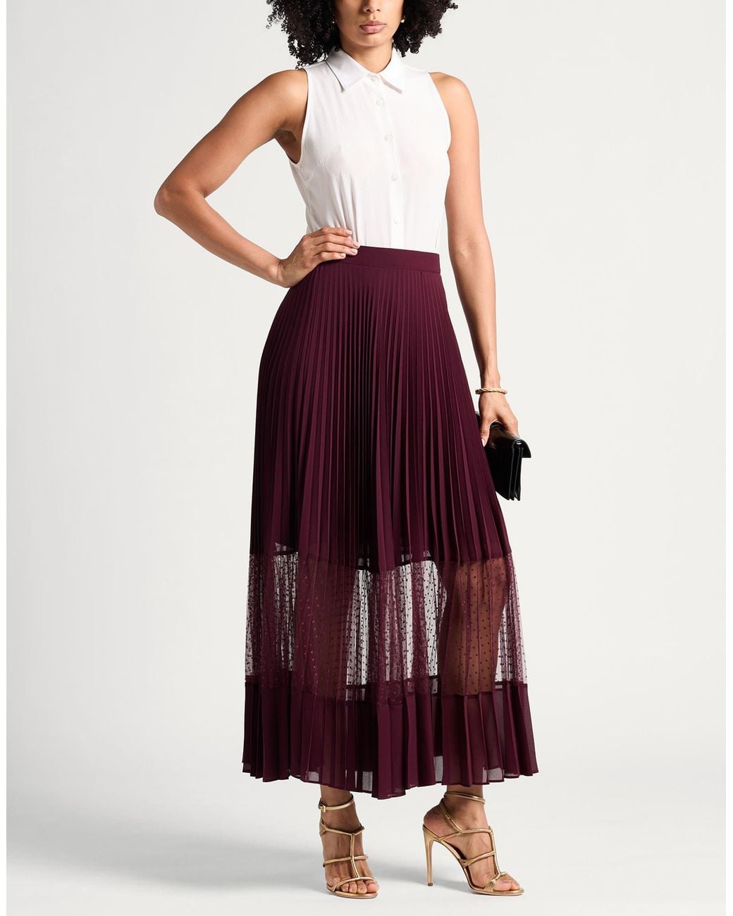 Twinset Purple Maxi Skirts