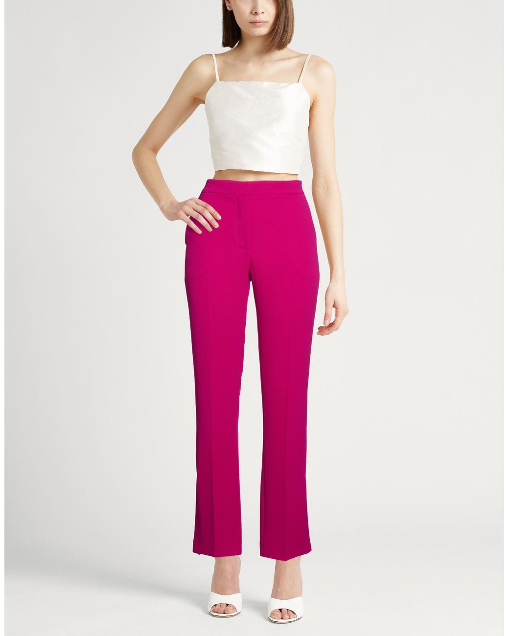 Jucca Pink Fuchsia Pants Polyester