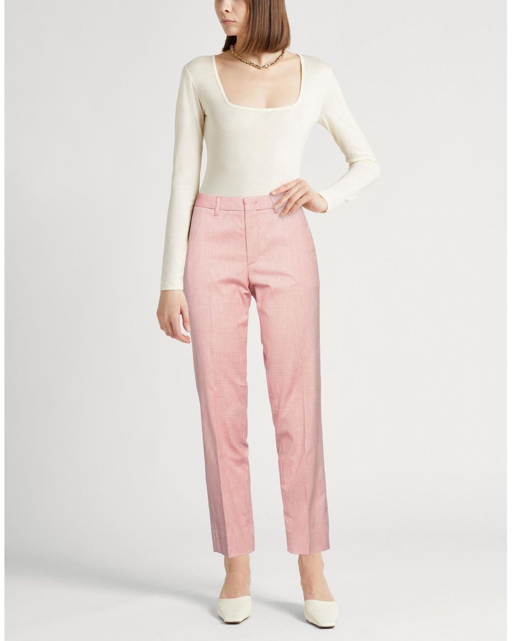 PT Torino Pink Pants Cotton, Elastane