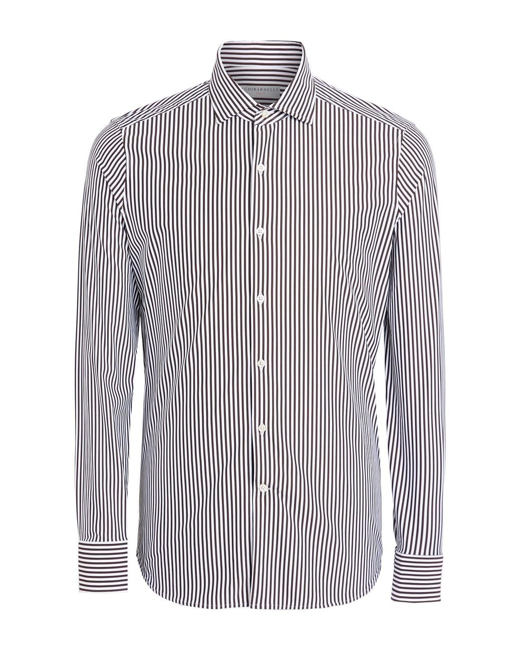 Ghirardelli Blue Dark Shirt Polyamide, Elastane for men