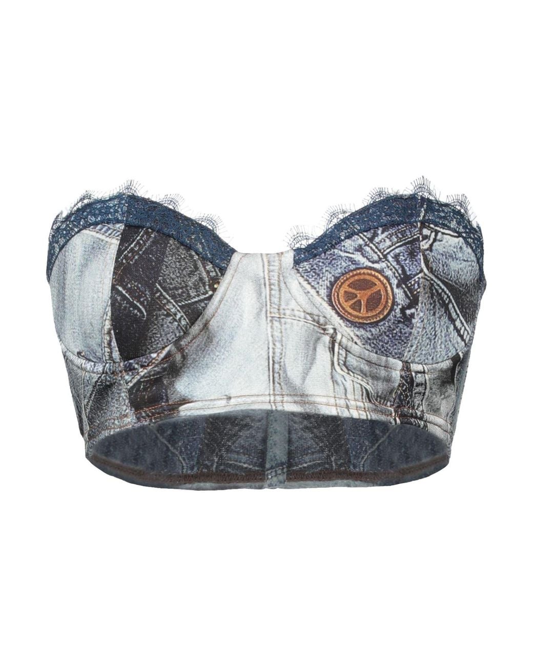 Moschino Blue Top Viscose, Elastane