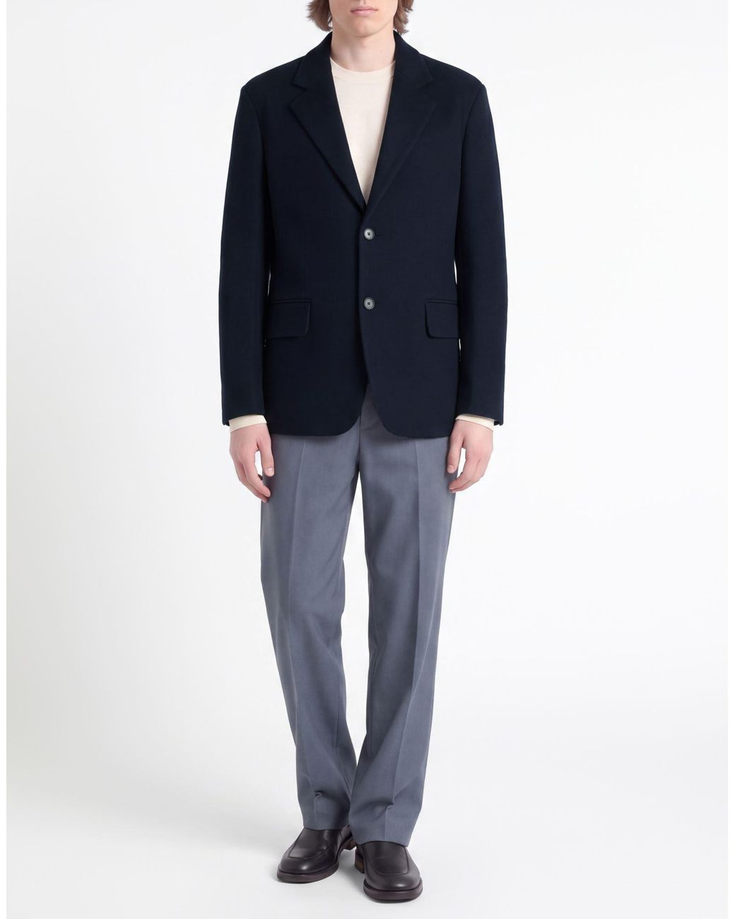 Lanvin Blue Midnight Blazer Virgin Wool for men