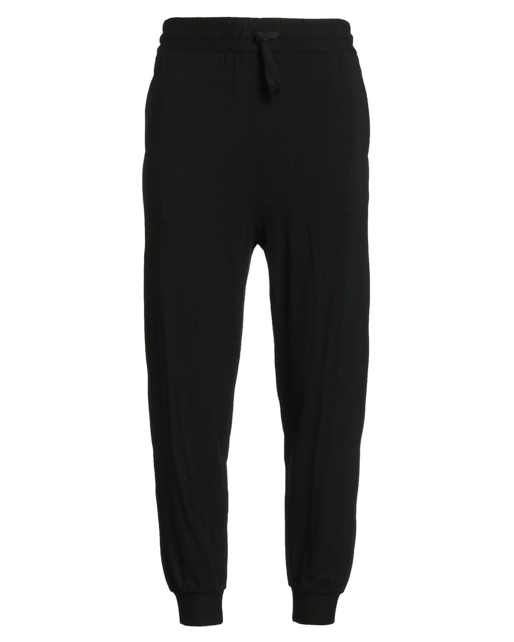 Majestic Filatures Black Pants Viscose, Elastane for men
