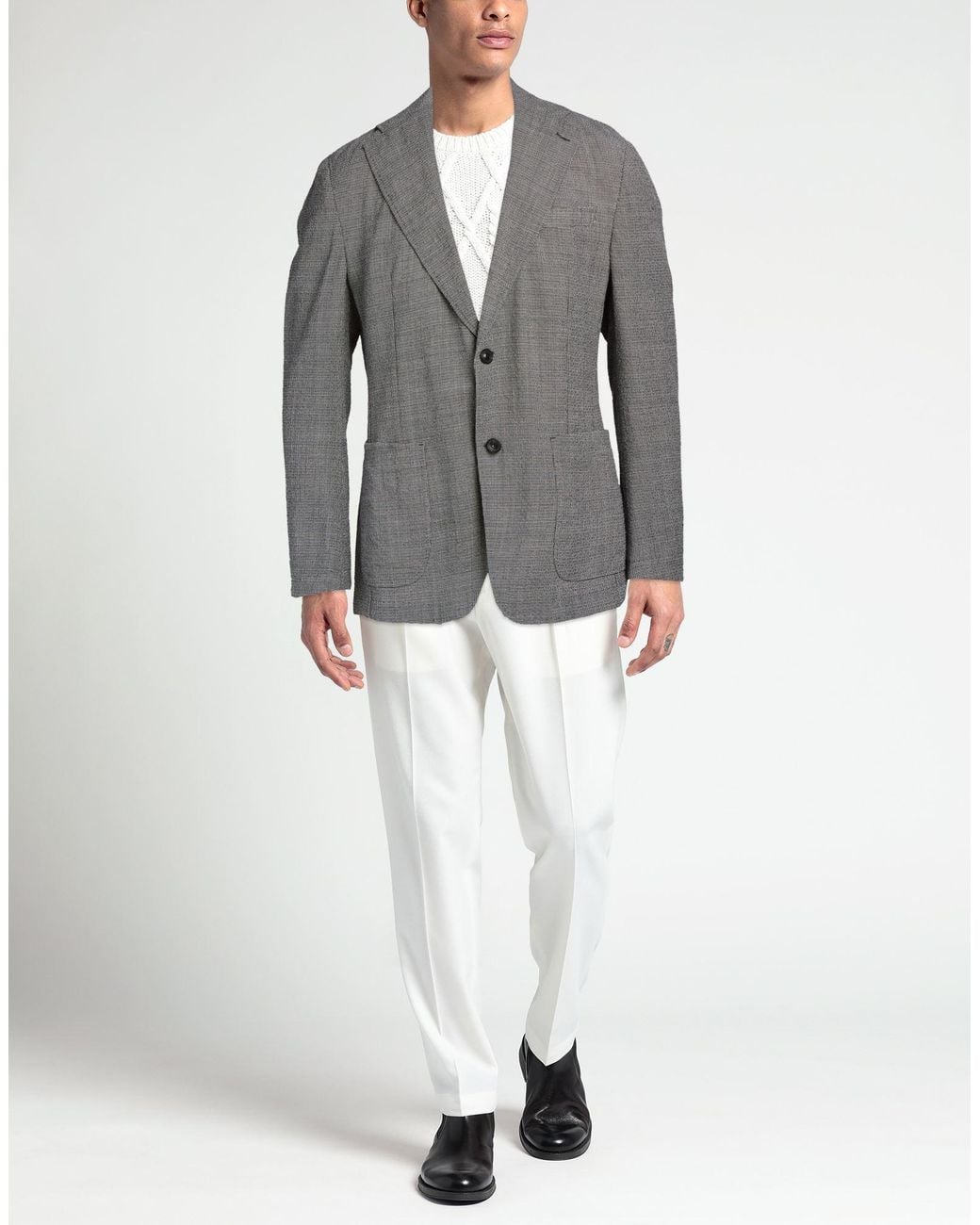 Windsor. Gray Midnight Blazer Virgin Wool, Elastane for men