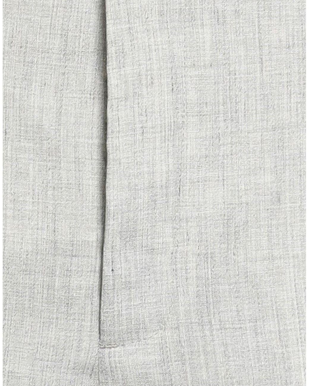 Brian Dales Gray Light Pants Linen, Viscose, Elastane for men