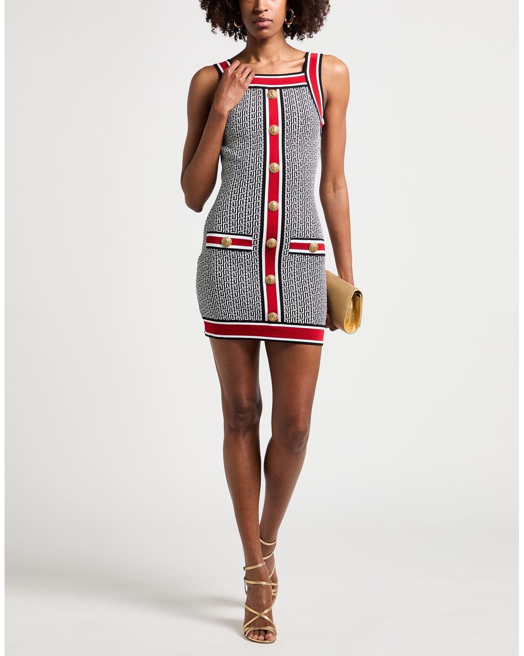 Balmain Red Mini Dress