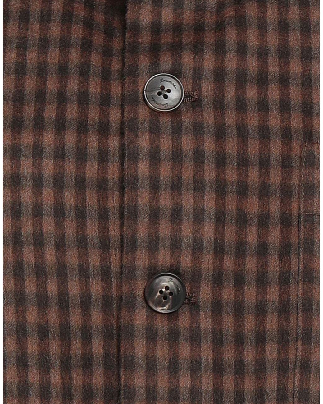 Drumohr Brown Jacket Virgin Wool for men