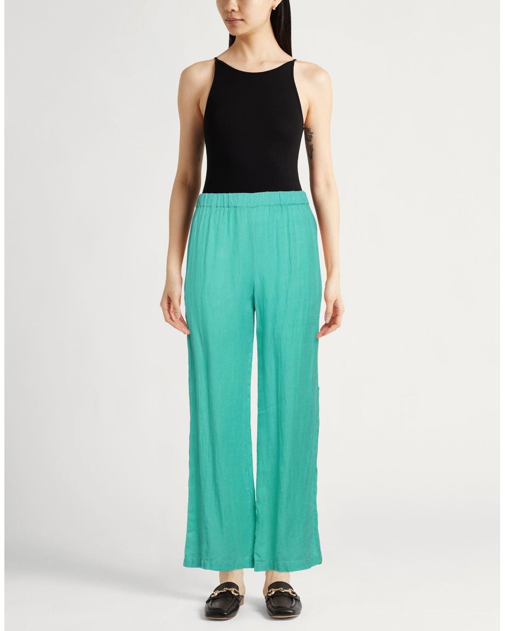 120% Lino Green Trouser