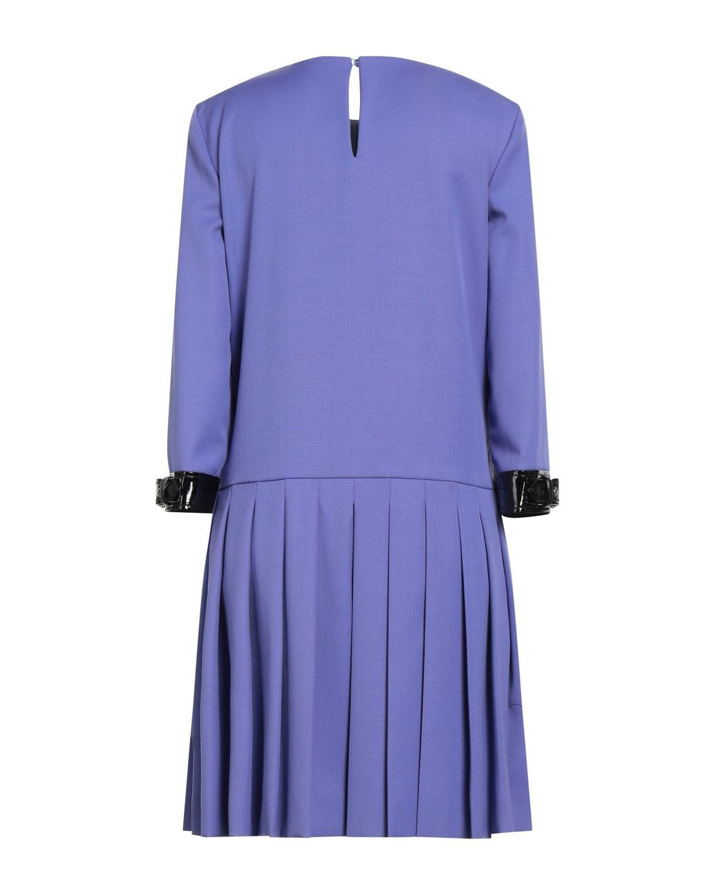 Moschino Blue Couture Mini Dress Virgin Wool, Polyester, Elastane, Polyurethane Resin