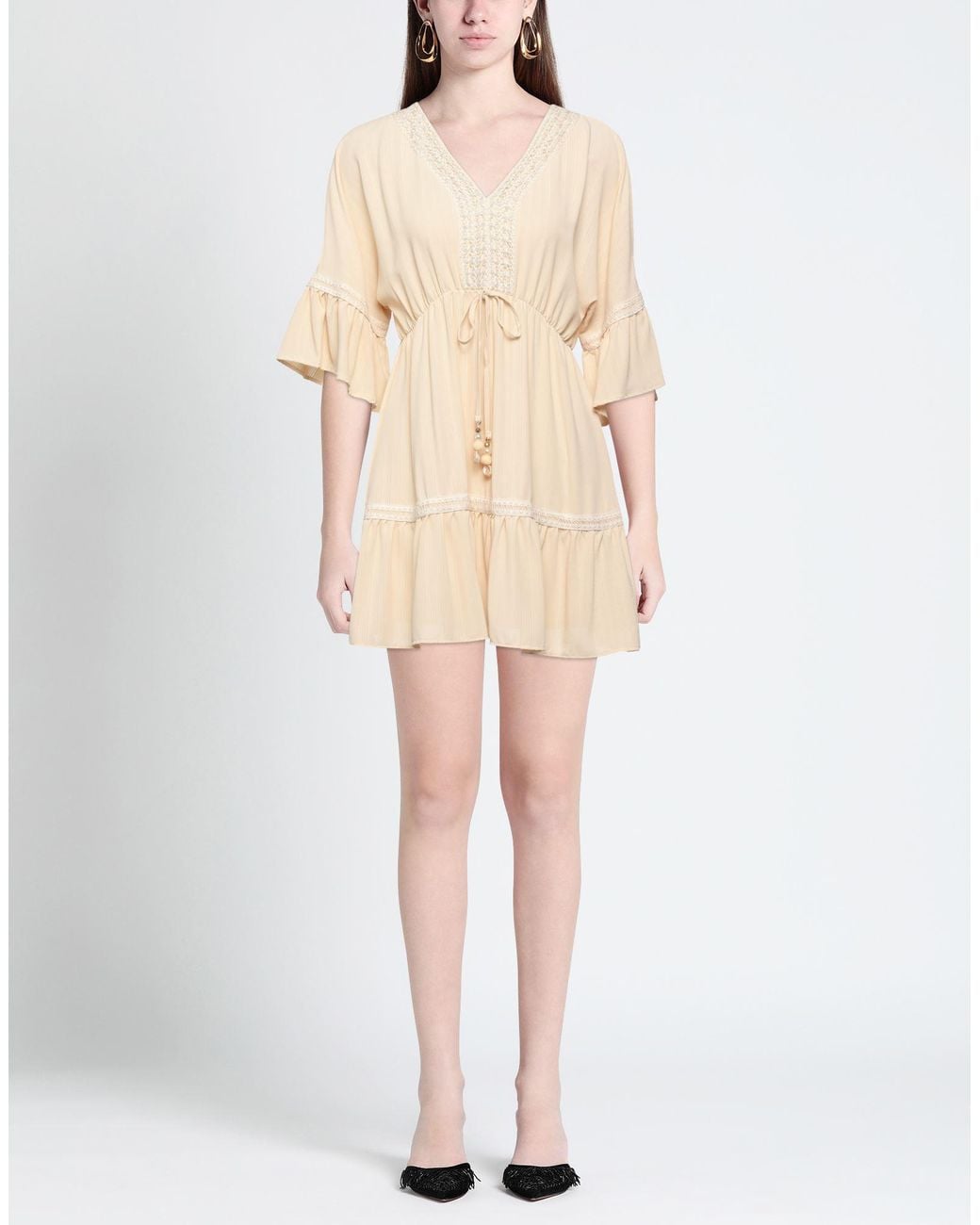 VANESSA SCOTT Natural Mini Dress