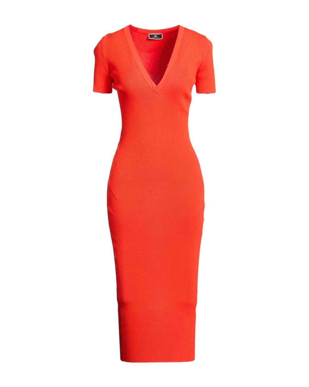 Elisabetta Franchi Red Midi Dress