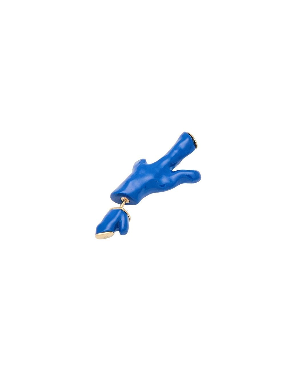 Emilio Pucci Blue Single Earring Resin, Bronze