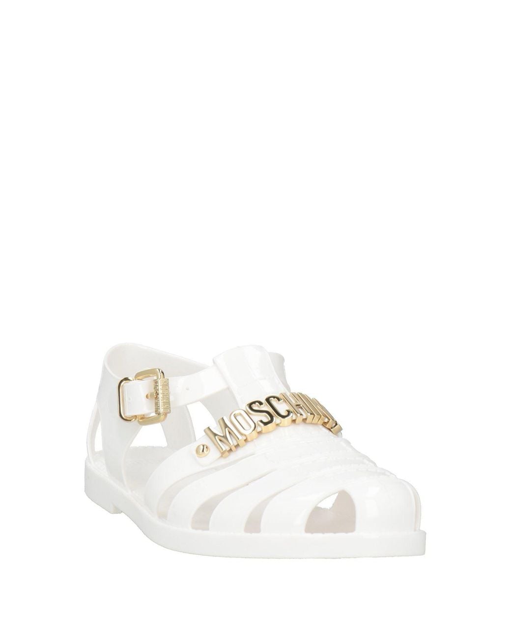 Moschino White Sandals Rubber