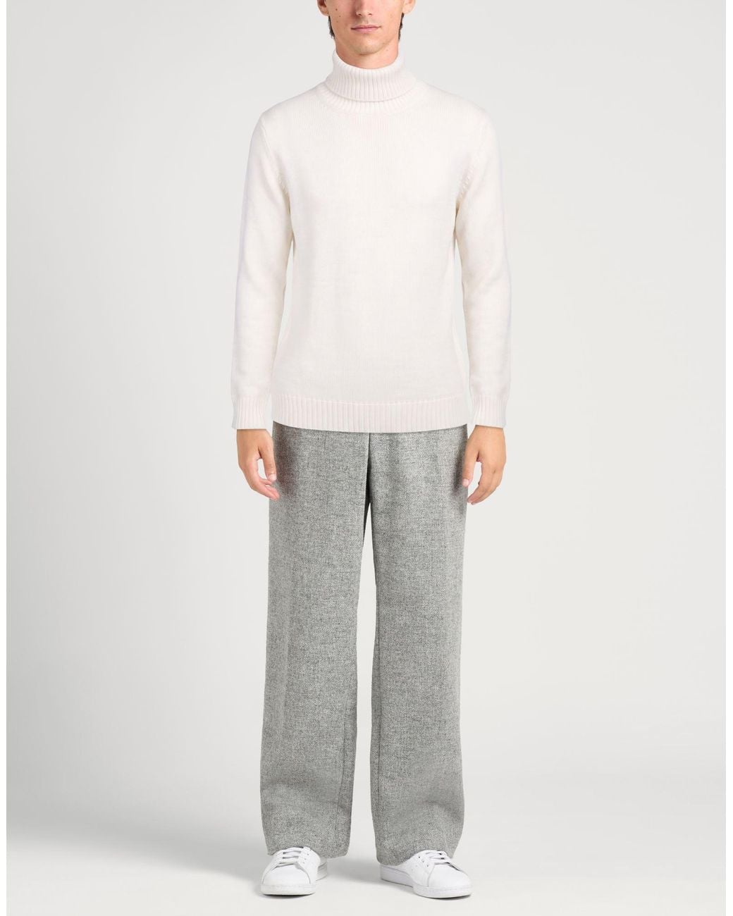 Kangra White Turtleneck Wool for men