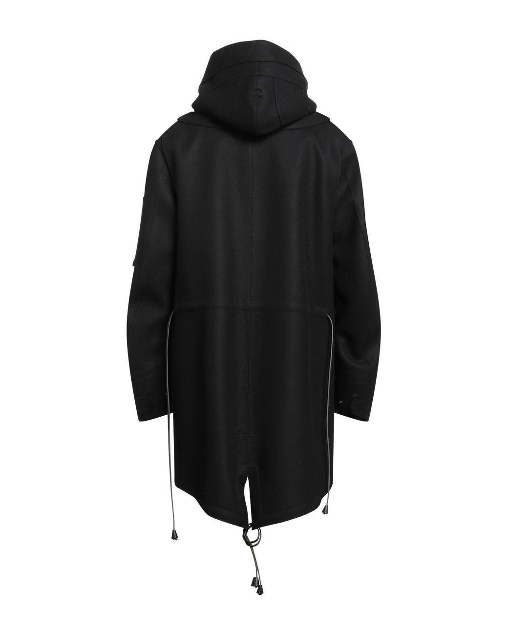 DSquared² Black Coat Virgin Wool, Polyamide, Elastane for men