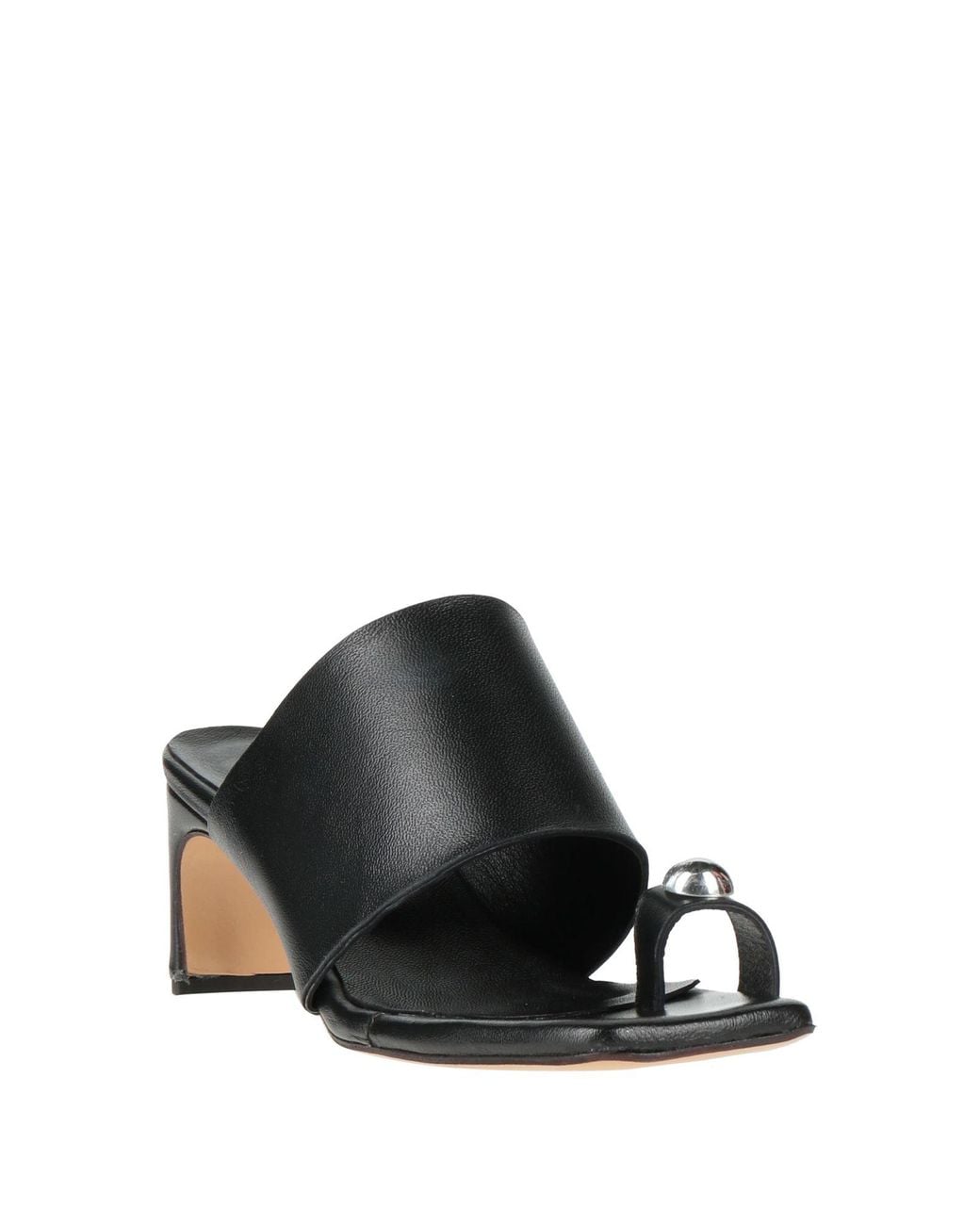 Divine Follie Black Thong Sandal