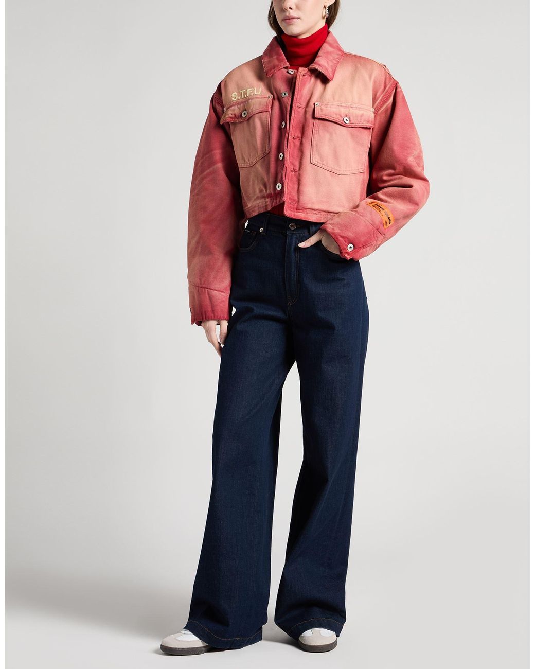 Heron Preston Red Jacket Cotton